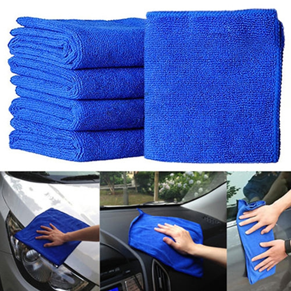 5pcs/1Pcs Microfibre Cleaning Auto Soft Cloth Washing Cloth Towel Duster 25*25cm Car Home Cleaning Micro fiber Towels