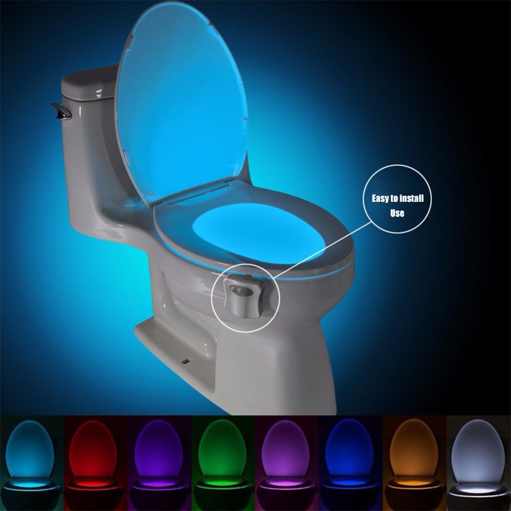 Buy WIDERZONE Bathroom Lightning Bowl 8 Color LED Toilet Light Sensor  Motion Activated Glow Toilet Bowl Light Up Sensing Toilet Seat Online at  Best Prices in India - JioMart.