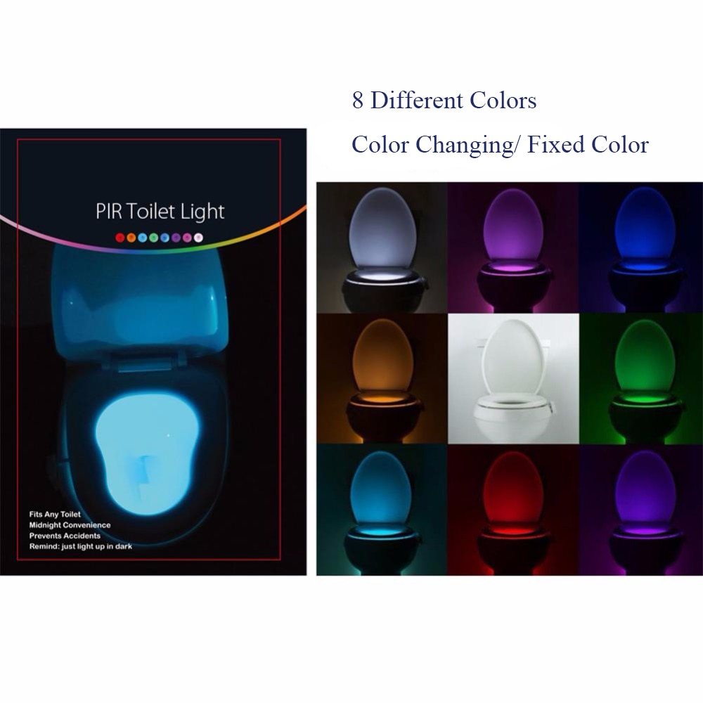 Smart Pir Motion Sensor Toilet Seat Night Light Backlight For Toilet Bowl  Led Luminaria Lamp Wc Toilet Light 8 Colors Waterproof - Night Lights -  AliExpress