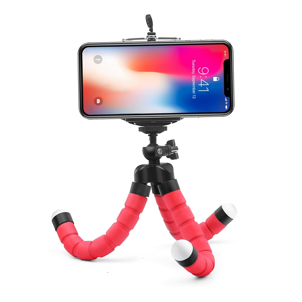 SHOOT Mini Flexible Sponge Octopus Tripod for iPhone Samsung Xiaomi Huawei Mobile Phone Smartphone Tripod for Gopro 8 7 5 Camera