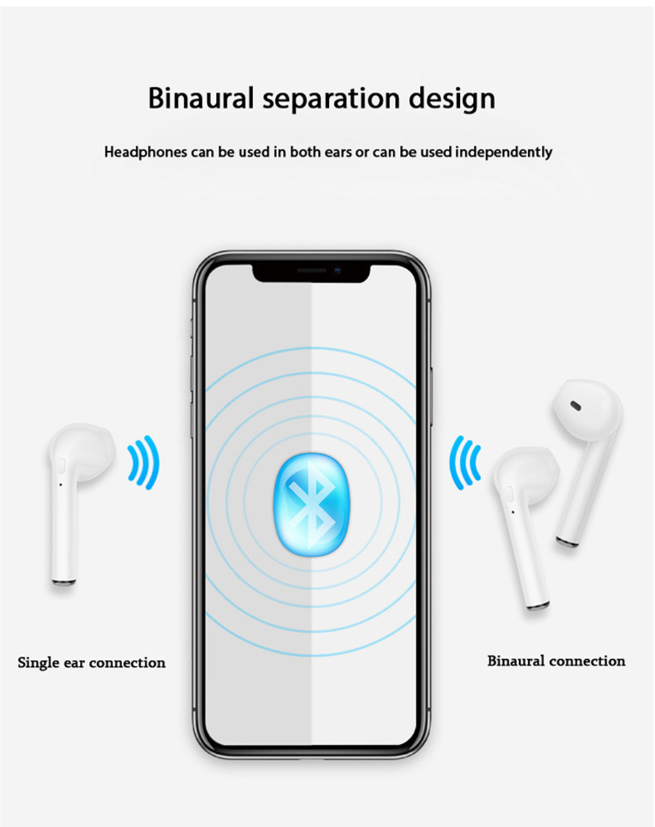 i7s Tws Wireless Headphones Bluetooth Earphones Earbuds Handsfree in ear Headset with Charging Box Mic For iPhone huawei Xiaomi