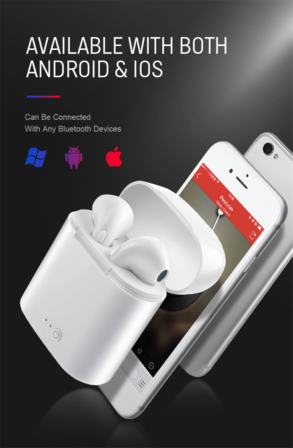 i7s Tws Wireless Headphones Bluetooth Earphones Earbuds Handsfree in ear Headset with Charging Box Mic For iPhone huawei Xiaomi