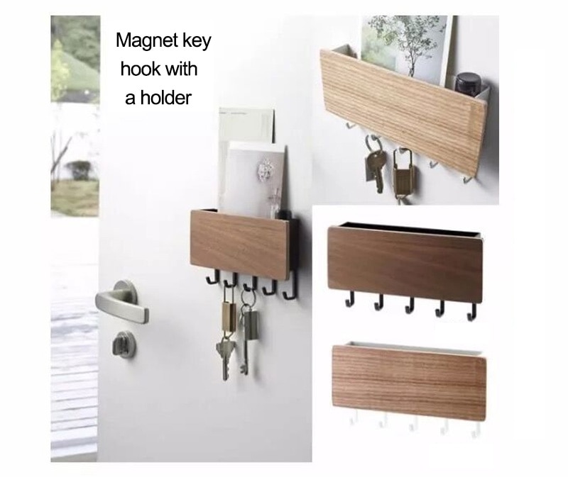 New Wall-hung Type Wooden Decorative Wall Shelf Sundries Storage Box Prateleira Hanger Organizer Key Rack Wood Wall Shelf