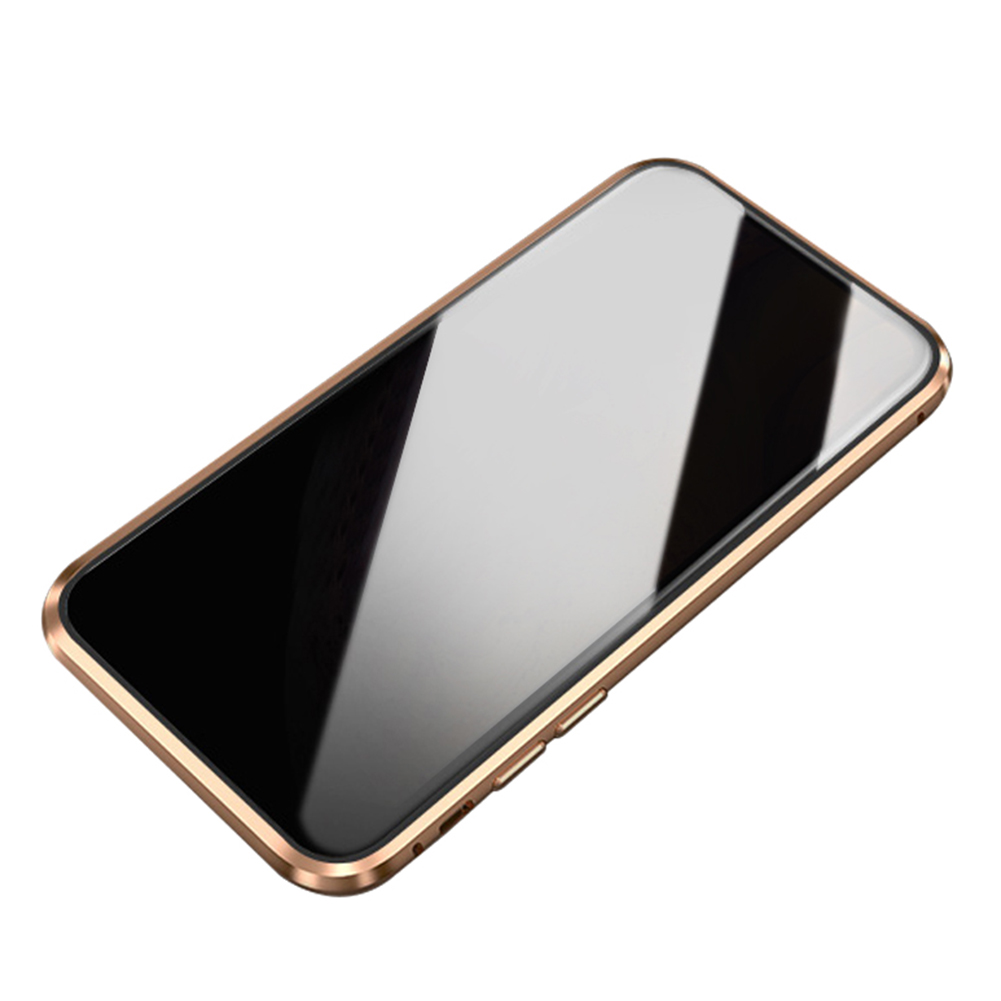 Magnetic Privacy Tempered Glass Magnet Metal Phone Case 360 Full Body Protective Cover For Iphone XS MAX X XR 8 7 Plus